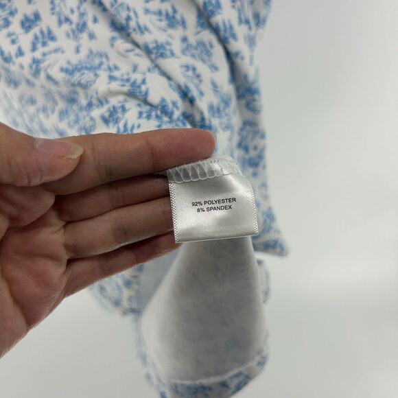 Peter Millar Polo Shirt Ski Slope Pattern Men's XXL Pearl White Blue Golf Tennis - Picture 5 of 12